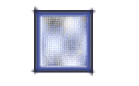 Square Black and Blue Frame with Mesh Grid Center Isolated Stock Illustration