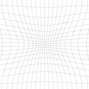 Square Black and Wight Abstract Distorted Grid 库存插图