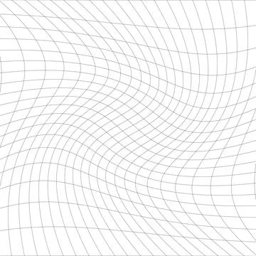 Square Black and Wight Abstract Deformed Grid Illustrazione stock