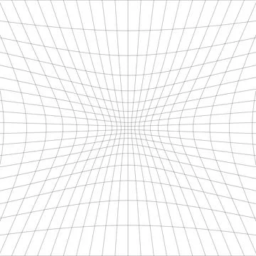 Square Black and Wight Abstract Warped Grid Illustrazione stock