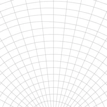 Square Black and Wight Abstract Distorted Grid Hemisphere Illustrazione stock