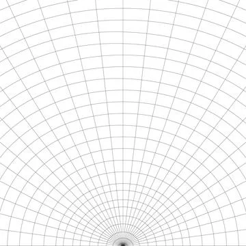 Square Black and Wight Abstract Grid Hemisphere Illustrazione stock