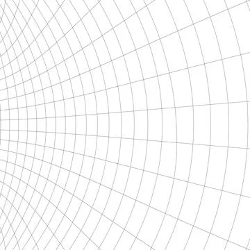 Square Black and Wight Abstract Curved Geometric Surface Illustrazione stock