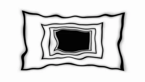 Square black endless tunnel on white background. Infinity square tunnel. Video stock 308149421