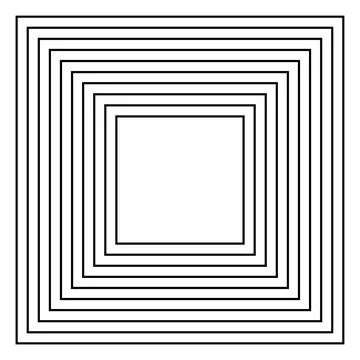 Square Black few squares vector illustration. Goal. One in one. Stock Illustration