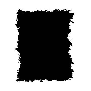 Square Black Rustic Rough Torn Paper Frame Background Vintage Retro Style w.. Stock Illustration