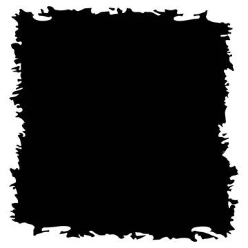 Square Black Rustic Rough Torn Paper Frame Background Vintage Retro Style w.. Stock Illustration