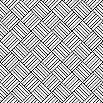 Square Black White Lines Geometric Seamless Pattern Background Stock Illustration