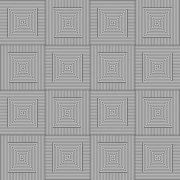 Square Black &amp; White Pattern Stock Illustration