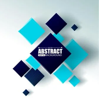 Square blank background - Vector Design Concept blue and black Illustrazione stock