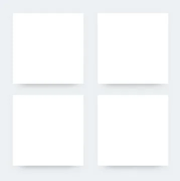 Square Blank Flyers Mockup. Vector Illustration of Paper Posters Design for Stock Illustration