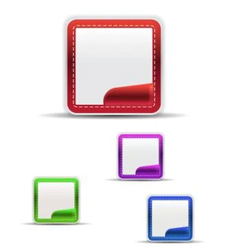 Square blank template icons Stock Illustration