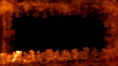 Square blazing screen frame of blazing fire trails Stock-Illustration