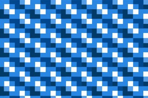 Square blue abstract pattern background design. Stock Illustration