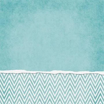 Square blue and white zigzag chevron torn grunge textured background Stock Illustration