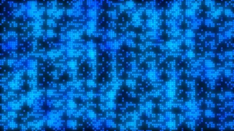 Square Blue Flickering Moving Particle Graphic Animation Background	Project6 Stock Footage 100974766