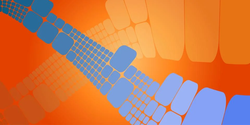 Square blue orange wave gradient geometrical abstract background 스톡 일러스트