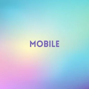 Square blurred background - modern mobile colors With motivating quote Illustrazione stock