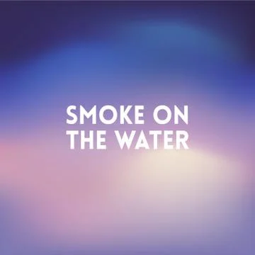 Square blurred background - sky water sea colors With quote Illustrazione stock