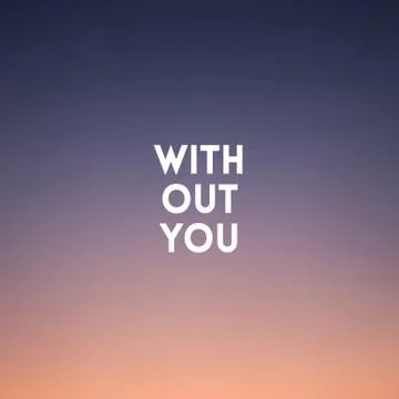 Square blurred background - sunset colors With love quote Stock Illustration