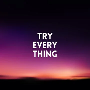 Square blurred background - sunset colors With motivating quote Stock Illustration