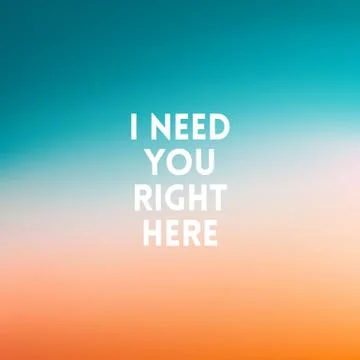 Square blurred background - sunset colors With motivating quote Stock Illustration
