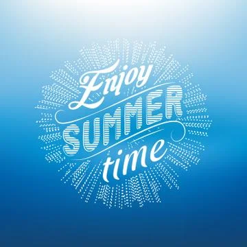 Square blurred background - sunset colors With motivating quote Illustrazione stock