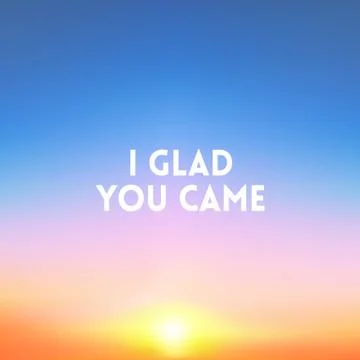 Square blurred background - sunset colors With motivating quote Stock-Illustration