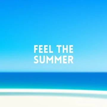 Square blurred background - sunset colors With motivating quote Illustrazione stock