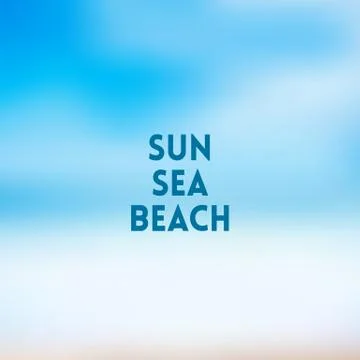 Square blurred background - sunset colors With motivating quote Stock Illustration