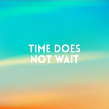 Square blurred background - sunset colors With motivating quote Stock-Illustration