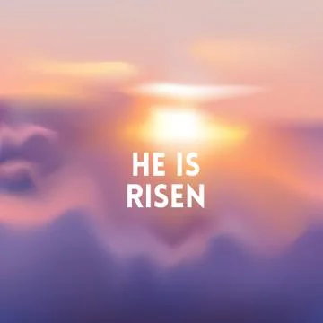 Square blurred background - sunset colors With motivating quote Stock Illustration