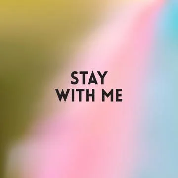 Square blurred background - sunset colors With motivating quote Stock Illustration