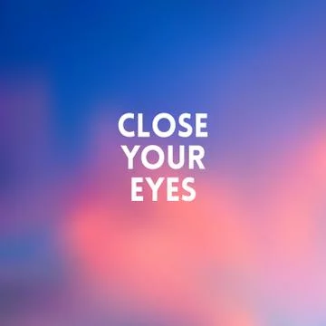 Square blurred background - sunset colors With motivating quote Stock Illustration