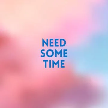 Square blurred background - sunset colors With motivating quote Stock Illustration