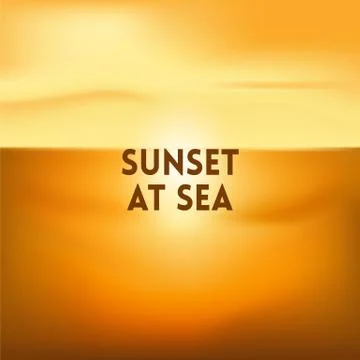 Square blurred golden background - sunset colors With motivating quote Stock Illustration