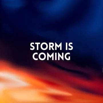 Square blurred night sky background - sunset colors With quote Stock Illustration