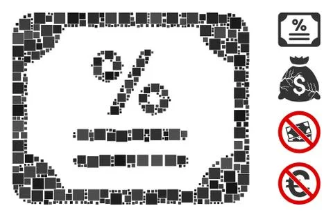 Square Bond Icon Vector Collage Illustrazione stock