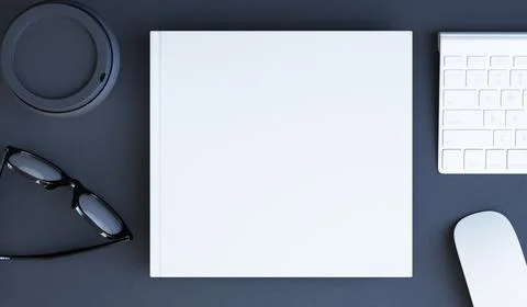 Square book mockup Stock Illustration