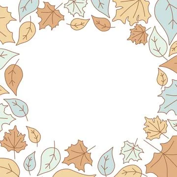 Square botany Frame with Copy space.  Stock Illustration