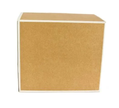 Square box of cardboard Stock Photos