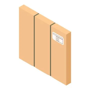 Square box icon, isometric style Illustrazione stock