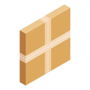 Square box icon, isometric style Stock Illustration
