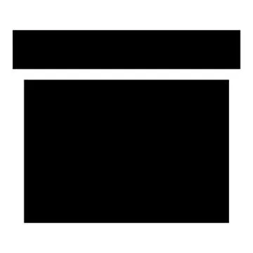 Square box icon, simple style Stock Illustration