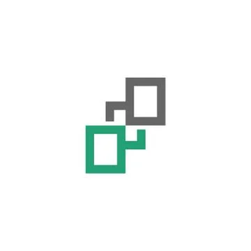 Square Box Line Logo Template Illustration Design. EPS 10. Stock Illustration
