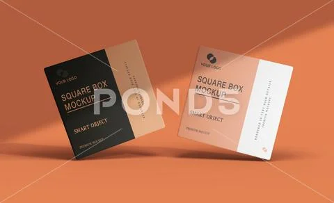 Square box mockup 10 PSD 템플릿
