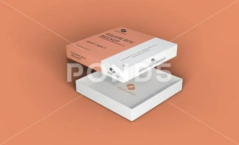Square box mockup 3 PSD Template
