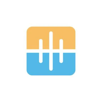 Square box shape style modern icon logo vector Ilustração Stock