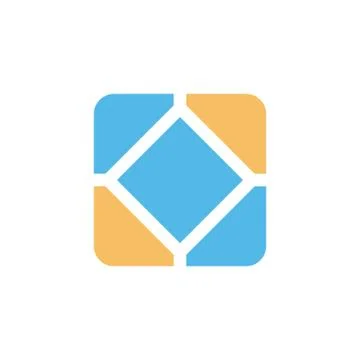 Square box shape style modern icon logo vector Stock Illustration