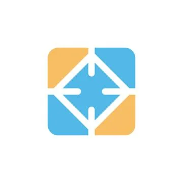 Square box shape style modern icon logo vector 스톡 일러스트